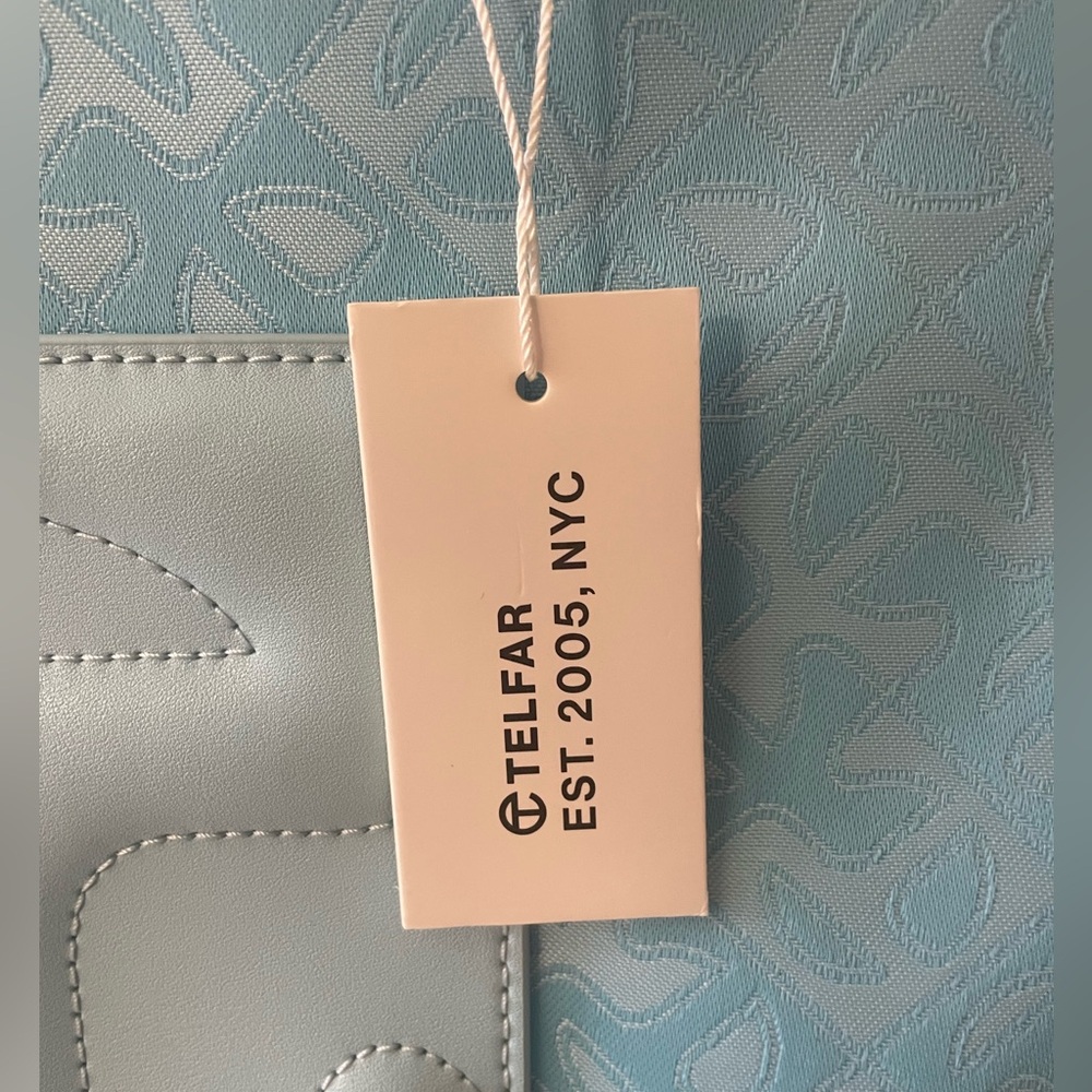NWT TELFAR Jacquard Shopper - Medium - Pool Blue - Picture 4 of 7